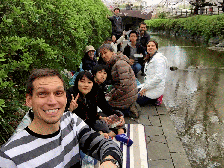 Our cell group enjoying a picnic during the day under the sakura trees